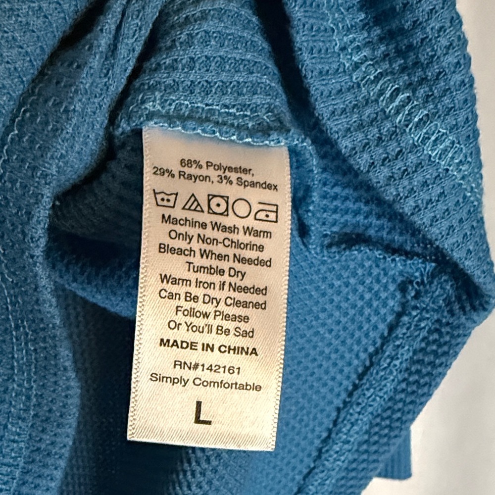 LuLaRoe Ruby Teal Long Sleeve Top with Buttons - Picture 3 of 5